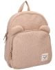 Светлокафява раничка за детска градина Vadobag Kidzroom Beary Excited с текстура като на плюшено мече и две малки кръгли ушички отгоре — идеална за малките, които обожават ранички с мечешки ушички. С преден джоб с цип и малка етикетка Kidzroom върху джоба-1-thumb