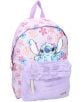 Пастелно лилава чанта Vadobag Stitch раничка за детска градина с флорален десен и анимационен бод отпред. Тя е с пухкав, светлолилав преден джоб, подходяща дръжка и се предлага в книжарница Orange.-1-thumb