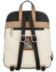 Стилна дамска раница Anekke Alma 26 x 30 x 8 см с черни, бежови и бели панели, регулируеми презрамки, заден джоб с цип и надпис SUN, SOUL & LOVE-идеална раница за свободното време.-4-thumb