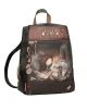 Раница Anekke Dreamverse (26х32х10 см) е кафява дамска раница в синтетична кожа с момиче, което чете, флорални акценти, метални талисмани, надпис "IMAGINATION IS VERY POWERFUL" на джоба и марката Anekke Dreamverse отгоре.-2-thumb