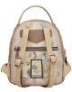 Дамска раница Anekke Memories (19x23x8 см) в бежово има регулируеми презрамки, преден джоб с цип, нашивка с котка Anekke с надпис "Weaving Stories Aneke" и фини абстрактни шарки за уникален стил.-6-thumb