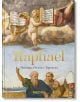 Корицата на "Raphael: Paintings, Frescoes, Tapestries, 45th Edition" представя изкуството на Висшия ренесанс с херувимчета, държащи отворени книги, и фигури на брадати мъже и епископи, напомнящи сцени от фреските на Рафаел във Ватикана.-1-thumb