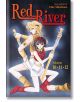 Корица в анимиран стил на Red River 3-in-1 Edition, Vol. 4 с блондинка и брюнетка в древно анадолско облекло с копия, застанали гръб към гръб; този романтичен фентъзи том събира томове 10, 11 и 12.-1-thumb