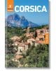 Корица на Rough Guides Corsica: Пътеводител с електронна книга, на която са изобразени село на хълм, църковна кула, теракотени покриви, зеленина и планини под ясно синьо небе - идеален източник за независими пътешественици, които търсят практически съвети-1-thumb