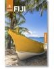 Жълта лодка се намира на пясъчен плаж под палми, с изглед към чиста синя вода и далечен остров. На корицата е написано: Rough Guides Fiji: Фиджи: Пътеводител с електронна книга - вашият основен наръчник за независимо пътуване и практически съвети.-thumb