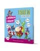 На цветната корица на "С непознати е опасно" са изобразени анимационни животни и Бени мравка с мехурчета с реч на български език, закачливи шрифтове и предупредителен знак на светлосин фон, който загатва за приключение.-1-thumb