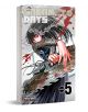 „Sakamoto Days“, том 5, се отличава с динамична корица, на която герой размахва огромен нож на верижна трион сред червени пръски боя, улавяйки напрежението от ожесточените сблъсъци между наемни убийци и вълнуващата конфронтация в казиното с китайската три-1-thumb