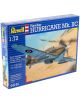 Сглобяем модел - Самолет Hawker Hurricane MK llC (1:72), в кутия с изображение на Втората световна война изтребител в полет, синьо-жълта рамка и фирмено лого - идеален за колекционери.-1-thumb