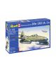 Кутия на Revell 1:72 модел "Военен самолет - Messerschmitt Me 262 A-1a" с ефектна илюстрация на самолета в полет върху синьо-жълт фон; включва продуктова информация и размери.-1-thumb