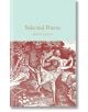 Корица на "Избрани стихотворения" (Macmillan Collector's Library): Бледосинята горна част подчертава златното заглавие и името на автора, над червено изображение в стил дърворезба на танцуваща двойка в пасторална сцена.-thumb