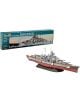 Сглобяем модел Revell - Военен кораб: Bismarck 1:700 е представен с кутия с изображение на кораба и завършена детайлна сива и червена реплика на стойка.-2-thumb