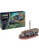 Кутия и сглобен модел за сглобяване Revell - Автомобил Krupp Protze Kfz. 69, мащаб 1:76, показва военен камион и оръдие на диораменa основa до стълб.-2-thumb