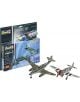 Сглобяем модел Revell - Самолет Месершмит МЕ-262 P-51B комплект включва 1:72 модел на Me 262 и P-51 Mustang с бои, лепило и четки до кутия с динамична илюстрация на летящи самолети.-thumb