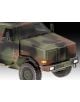 Близък план на бронирано превозно средство с камуфлаж, здрави гуми и ъглова каросерия - идеално за моделизъм или за построяване на репликата на Сглобяем модел Revell - Военен камион ATF Dingo 1 (1:72).-4-thumb