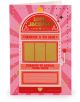 Скреч картичка Legami - Love Jackpot с розово-червен слот автомат със златни акценти, сърца и звезди. Надписите включват LOVE JACKPOT, MATCH 3 TO WIN и SCRATCH TO REVEAL YOUR PRIZE - за изненадващ поздрав!.-6-thumb