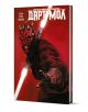 На корицата на „Star Wars: Дарт Мол“ е изобразен страховитият ситх с червени и черни знаци, който размахва червен светлинен меч с две остриета на кървавочервен фон. Заглавието е изписано с кирилица в горната част.-1-thumb