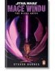 Корица за Star Wars Mace Windu: Стъклената бездна, на която е изобразен майсторът джедай Мейс Уинду с лилавия си светлинен меч и вихрено наметало на тъмен космически фон на планетата Метагос от Външния край.-thumb