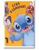 Стич, облечен като самурай, държи гребло и е готов за приключения в средновековна Япония - "Стич и самураят - том 1".-2-thumb