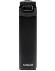 Стоманена бутилка Kambukka Elton Insulated Nightfall, 0.600 л, с черен цвят, флип-топ капак и Snapclean технология; бялото лого KAMBUKKA е разположено до основата.-1-thumb