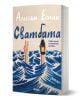 На закачливата корица на романтична книга "Сватбата" са изобразени две ръце, които се издигат от сините вълни - едната с бутилка бира, а другата - със знак за мир. Илюстрованият дизайн и българското заглавие подсказват за една лека история.-1-thumb