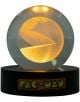 Светеща кристална топка Fizz Creations - Pac-Man с 3D фигура на Пак Ман върху черна основа с цветно лого-идеална декоративна лампа за фенове на ретро игри.-3-thumb