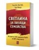 Тематично издание "Светлина за хиляди семейства. История на 100-годишната борба на КНР с бедствията" с червено-жълта корица и изображение на традиционна китайска сграда.-1-thumb