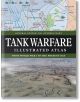 Корицата на Илюстрования атлас на танковата война: От 1916 г. до наши дни показва в горната си част бойни карти, а в долната - илюстрирано бойно поле с динамични движения на танкове.-1-thumb