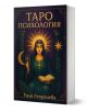 В книгата със заглавие Таро психология на Галя Георгиева от издателство Аратрон е илюстрирана жена в лилава роба, която държи карта таро и отворена книга, а на заден план се виждат мистични символи, полумесец и звезда.-1-thumb