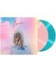 На обложката на албума на Taylor Swift - Lover (2 VINYL), синт-поп албум, е изобразена руса жена на фона на пастелно небе. Две винилови плочи - една розова и една синя - надничат иззад това лимитирано издание. "Lover" е изписано с розов шрифт в горната ча-thumb