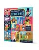 Цветна корица на детската книга "Тайните на историята", съдържаща забавни исторически факти, илюстрации на известни личности, икони и символи от световната история за деца.-1-thumb