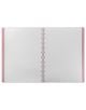 Тефтер Filofax Notebook Classic Pastels A4 Rose със скрита спирала, ластик и линирани листа - Filofax - Saffiano - 5015142284022-3-thumb