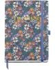 Тефтер-органайзер Miquelrius Natura Blooming 2026, ден на страница, A5, със златен надпис "Twenty Six", пъстър флорален десен, бели, оранжеви и лилави цветя, син ластик и държач за химикал.-2-thumb