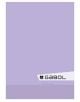 Ученическа тетрадка Gabol A4 с 60 карирани листа. Светло лилава корица с тъмнолилава лента долу, черно-бял надпис и лого GABOL в долния десен ъгъл.-5-thumb