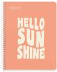 Тетрадка Miquelrius Messages Hello Sunshine А5 със спирала, 100 листа на широки редове - Miquelrius - Apli Paper - Момиче - Miquelrius - Messages - 8422593422267-1-thumb
