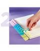 Ръка отваря пастелна тетрадка със спирала Osama Rainbow Pastel A5 с подредени страници, а на фона на лилава повърхност се появява голямо полупрозрачно число 2.-3-thumb