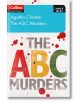 Корица на книгата за The ABC Murders Collins English Readers Level 4 CEF B2. Представлява големи, цветни букви "ABC" с дупки от куршуми и червени пръски, а заглавието е в сиво отдолу. Подходяща за ученици, изучаващи английски език.-2-thumb