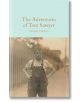 Корицата на книгата "Приключенията на Том Сойер" (Macmillan Collector's Library) е със снимка в сепия на момче в гащеризон, с ръце на хълбоците, застанало пред дървена ограда.-thumb