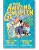 Корицата на книгата "Невероятното поколение" представя трима анимирани тийнейджъри, които радостно излизат от устройствата и емоджитата - детски наръчник за смартфони, който изследва забавлението и свободата в свят, изпълнен с екрани, от Джонатан Хайдт и -1-thumb