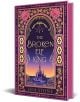Корицата на книгата „The Broken Elf“ („Кралете на Авалиер“, том 2) от Лея Стоун, украсена с изящни розови и златисти мотиви, замък при залез слънце и флорални акценти върху тъмен фон — идеална за почитателите на жанра „романтазия“, които харесаха „Nightfa-1-thumb