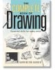 Корицата на книгата "Пълна книга за рисуване" от Барингтън Барбър с моливни скици на лице, ръка, цветя и натюрморт - идеална книга за рисуване, която ще ви помогне да усвоите основни художествени умения.-thumb
