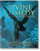 Корицата на "Божествена комедия" (Arcturus Epic Classics) с твърди корици е с класическото изкуство на Гюстав Доре - тъмна, крилата фигура се издига нагоре под златистия текст на заглавието на син, изпълнен с облаци фон.-7-thumb
