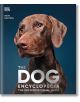 Корицата на "Енциклопедия за кучета": На корицата на енциклопедията на кучетата The Definitive Visual Guide е изобразено в едър план кафяво куче с щръкнали уши на тъмносин фон, а заглавието и логото на DK са ясно видими.-2-thumb