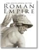 Корица на "Енциклопедия на Древната римска империя", на която в едър план е изобразена класическа статуя на римски войник с шлем, напомняща за трайното наследство на Древен Рим, а над нея е поставен текстът на заглавието.-1-thumb