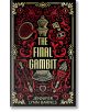 The Final Gambit (The Inheritance Games Deluxe Edition, Book 3) има корица със златни и червени орнаменти, шахматни фигури, ключове и илюстрации на оръжия - идеална за колекционерите на специални издания.-2-thumb