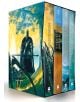 Кутията "История на Средната земя" 4 включва четири книги на Дж.Р.Р. Толкин с илюстрирани гръбчета и мистична горска корица с тъмна бронирана фигура, съдържаща "Пръстенът на Моргот" и "Войната за скъпоценностите" под редакцията на Кристофър Толкин.-thumb