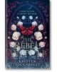 Корица на книгата The Rebel Witch (The Crimson Moth, Book 2) от Кристен Чикарели с бели рози, голям червен молец, тъмни листа и златен текст "A war to win. Лов, който трябва да бъде прекратен" - смела почит към вещицата бунтарка.-2-thumb