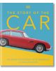 Корицата на книгата "Историята на автомобила" изобразява червен класически автомобил на син и жълт фон. Подзаглавие: "Окончателната история на автомобилите". Предговор от Джоди Кид. Изследва историята на автомобилите.-1-thumb