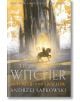 Ездач с наметало на кон се приближава до тъмен, издигащ се замък с витаещи духове. На корицата на "Кулата на лястовицата" (The Witcher, Book 6) е изобразена Цири от прочутата поредица "Вещиците" на Анджей Сапковски.-1-thumb