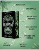 The Verdant Cage (Deluxe Edition) от Jess Lourey е изправена на зелен фон. Стрелките подчертават темите: Бунт, Дистопия, Нерешителна героиня, Долината на Ной и Любов срещу дълг.-2-thumb