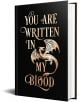 Изданието с твърда корица в черен цвят на „The Wings That Bind“ (Академия „Блъдуинг“, книга 3) е украсено със златен надпис „You Are Written In My Blood“ и илюстриран златен дракон в центъра, което пресъздава мрачната привлекателност на вампирска академия-3-thumb